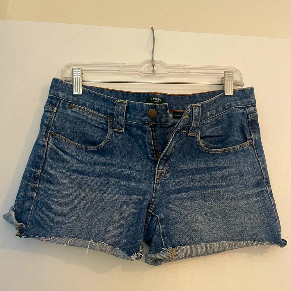 J. Crew cut-off denim shorts. Size 0.